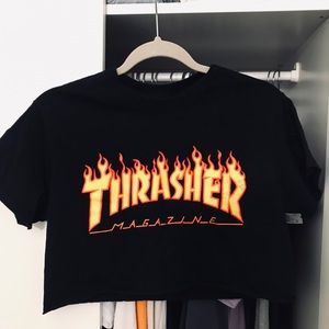 Cropped Thrasher tee